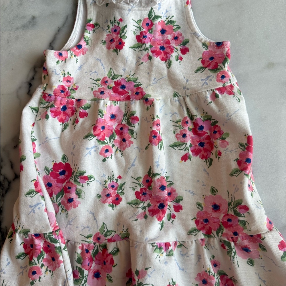 Janie and Jack Floral Pink and White Casual Dress
